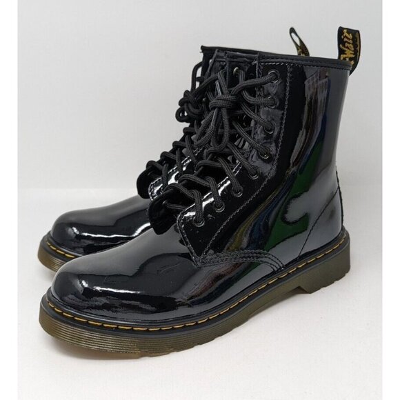 DR. MARTENS BOOTS PATENT BLACK SIZE US 6 EU 37 1460Y - Picture 3 of 11